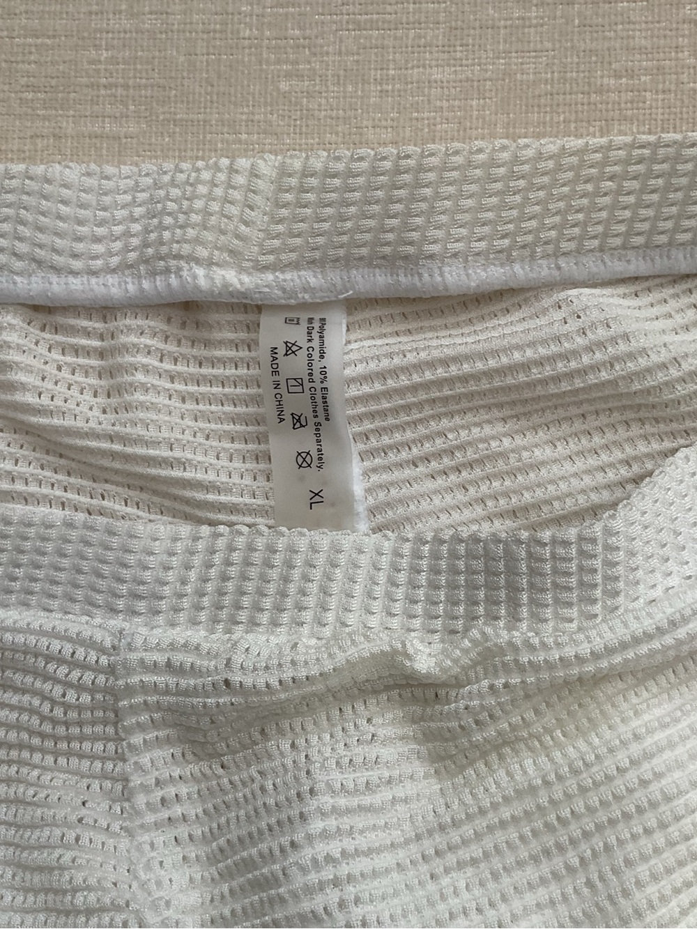 Women’s White Knit Swim Coverup Pants - Picture 4 of 4